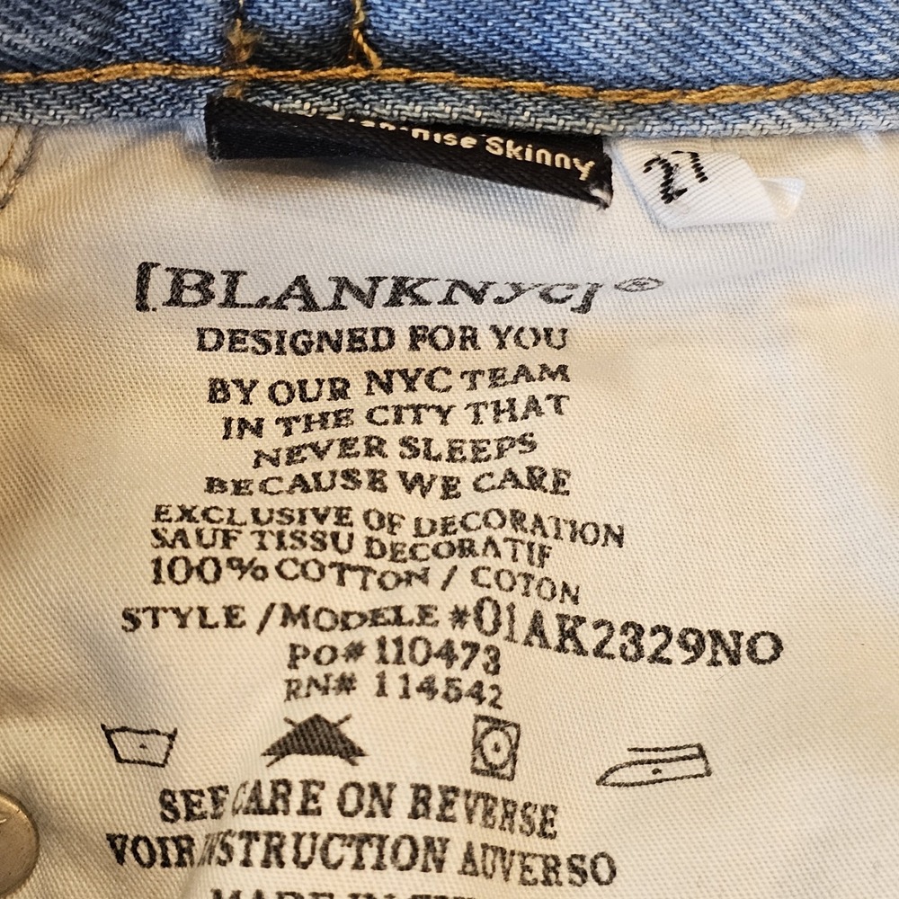 Blanknyc Womens The Bleeker Buckle High Waist Slim Fit Jeans Cotton Pockets 27‎ - Picture 10 of 16